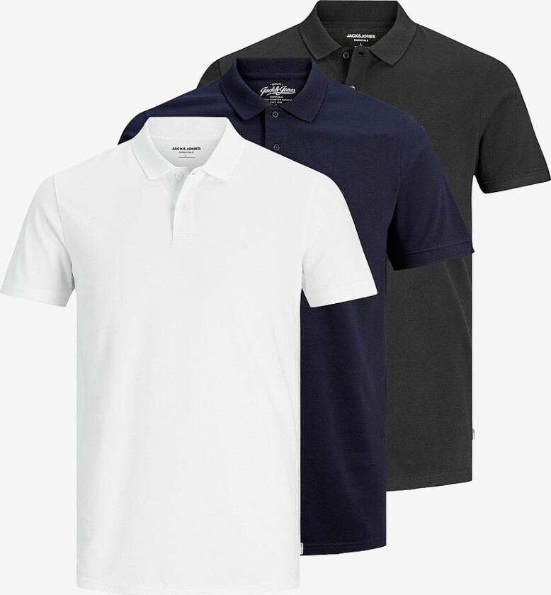Pologenser jjeBasic Polo SS 3-pakning - Blå