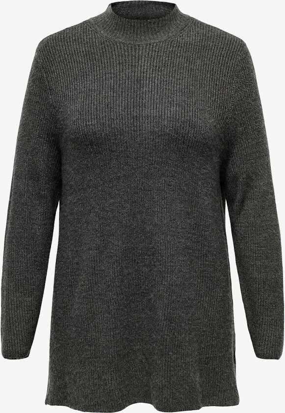 Genser carKatia LS Loose Rib Highneck Knt - Grå