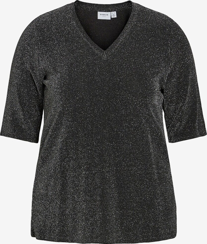 Topp viEleina V-neck Puff 2/4 - Svart