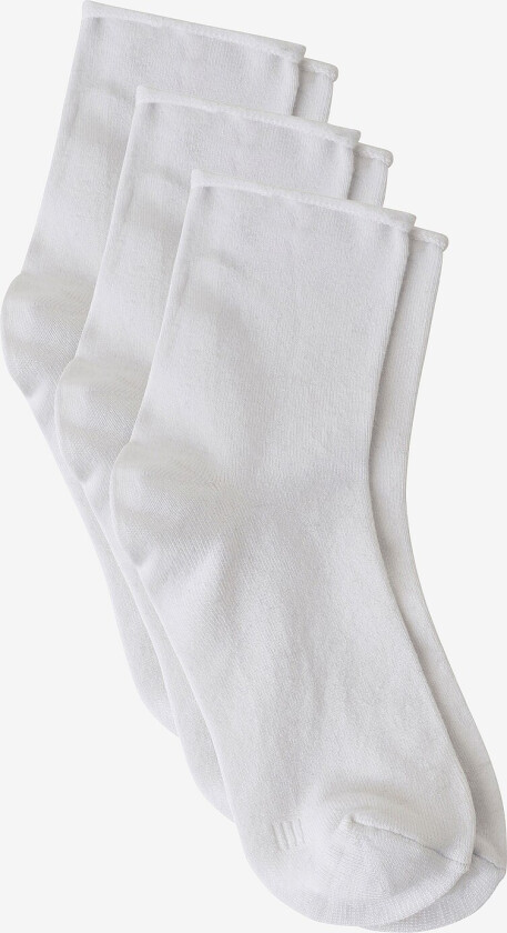 Sokker i bambus, 3-pk - Hvit