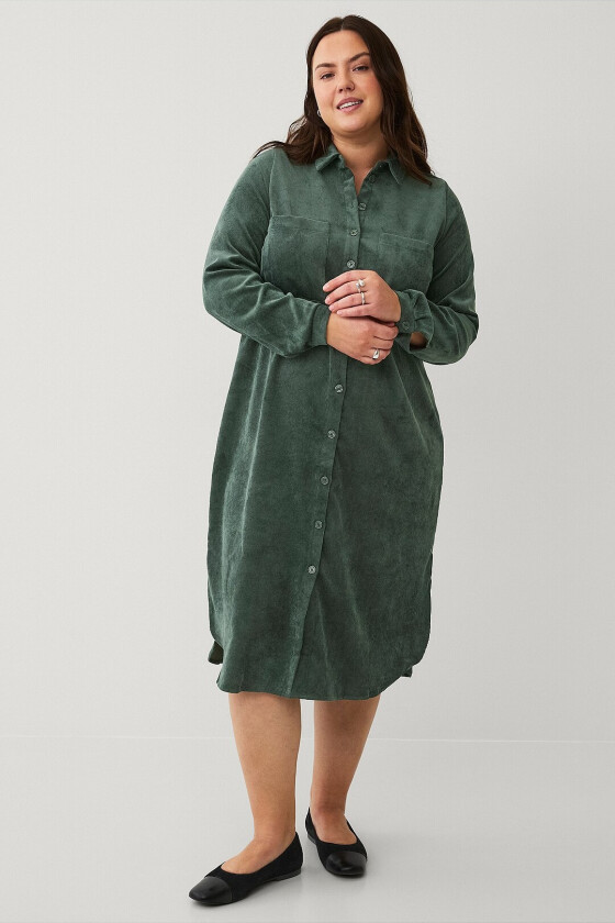 Kjole vElena L/S Blk Shirt Dress