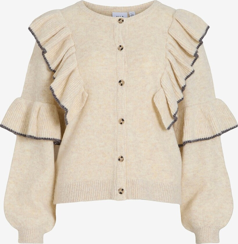 Kardigan viLuka L/s Contrast Knit Cardigan/k - Grå