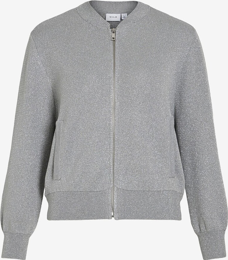 Kardigan viFatuna L/S Glitter Knit - Sølv