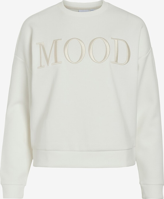 Collegegenser viReflect Emb Lumi L/S Sweat Top - Hvit