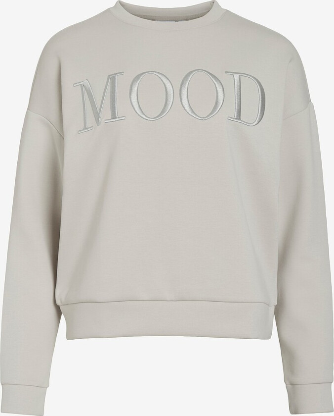 Collegegenser viReflect Emb Lumi L/S Sweat Top - Grå