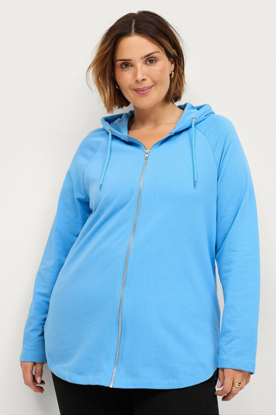 Collegegenser med glidelås - Blå