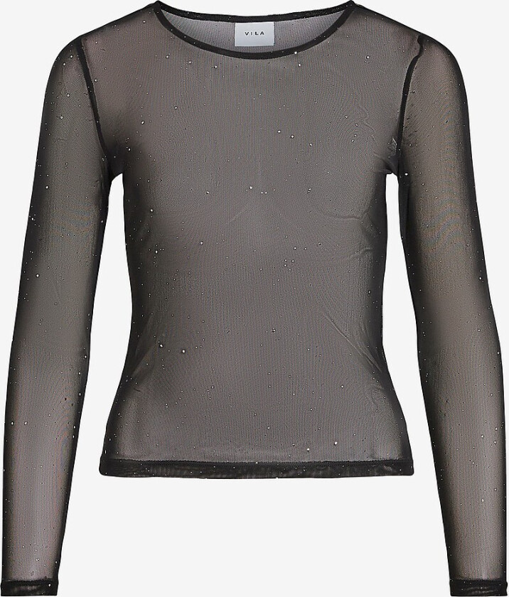 Topp viNora O-neck L/S Top - Svart