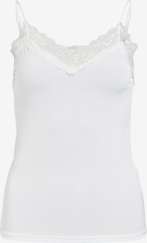 Topp Objleena Sus Lace Singlet Top - Hvit