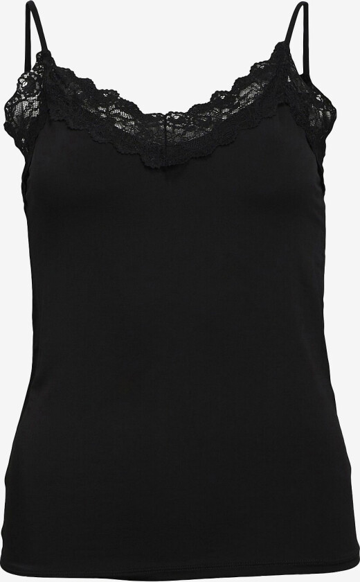 Topp Objleena Sus Lace Singlet Top - Svart