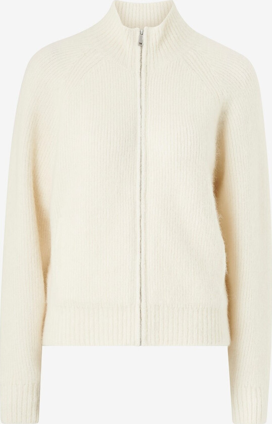 Kardigan Alpaca Blend Knitted Bomber - Beige