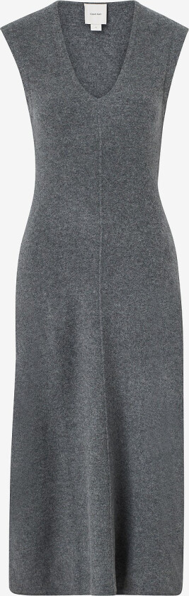 Kjole Soft Wool Fit & Flare Dress - Grå