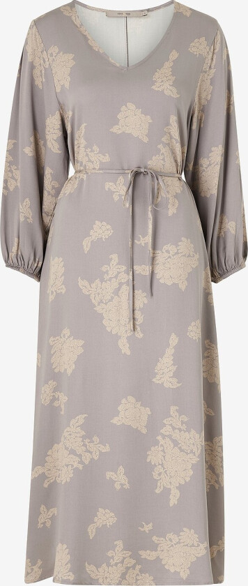 Maxikjole Flower Dress - Grå