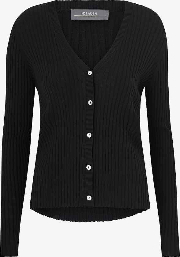 Topp mmRelena Rib V-neck Knit Cardigan - Svart