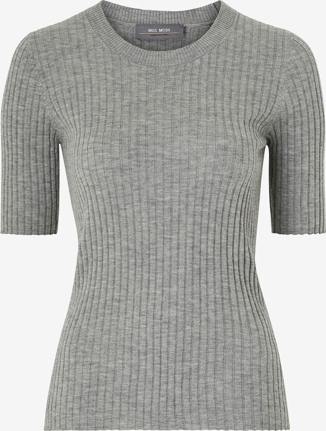 Topp mmRelena Rib SS Crew Neck Knit - Grå