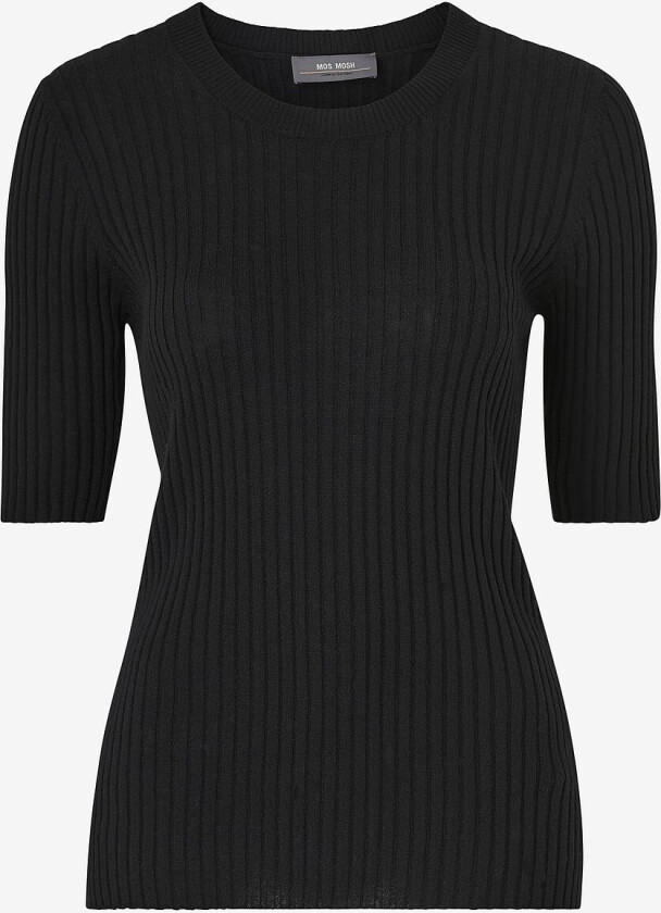 Topp mmRelena Rib SS Crew Neck Knit - Svart