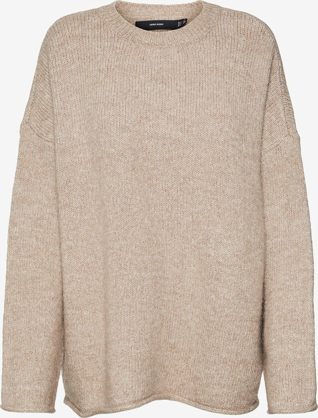 Genser vmNoelle LS O-neck Pullover GA - Beige
