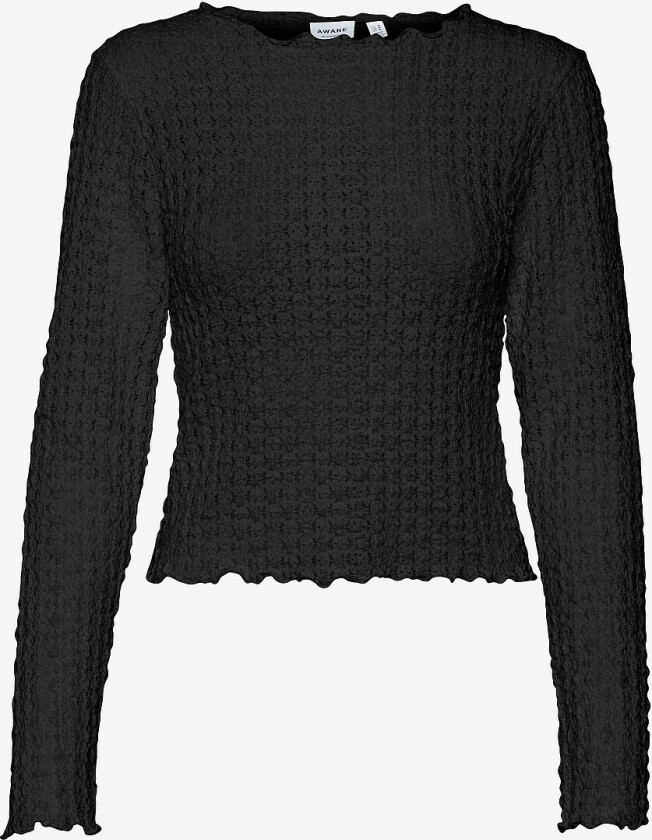 Topp vmShelby LS O-neck Short Top Vma - Svart