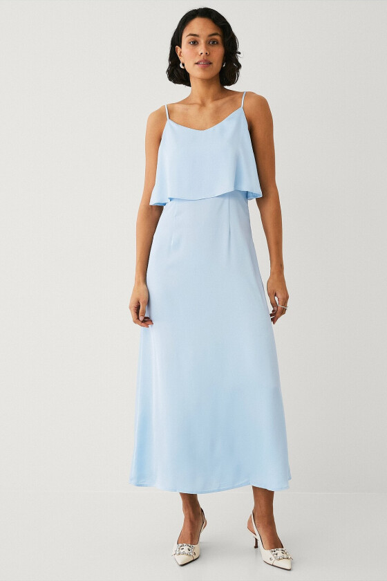 Kjole Viola Strap Flounce Ankle - Blå