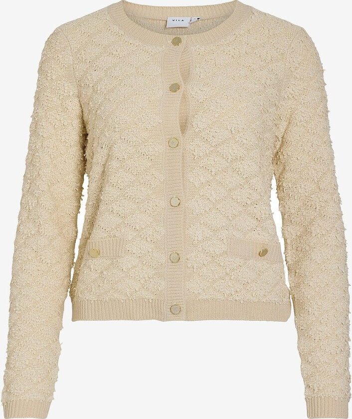Kardigan viIneyah O-neck L/S Button Knit Cardigan - Grå