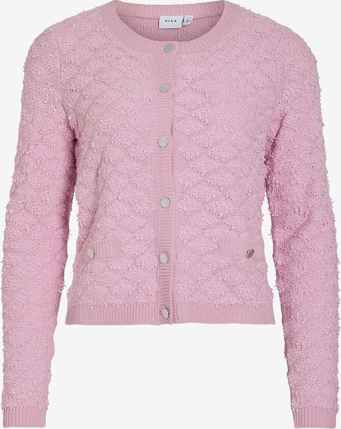 Kardigan viIneyah O-neck L/S Button Knit Cardigan - Rosa