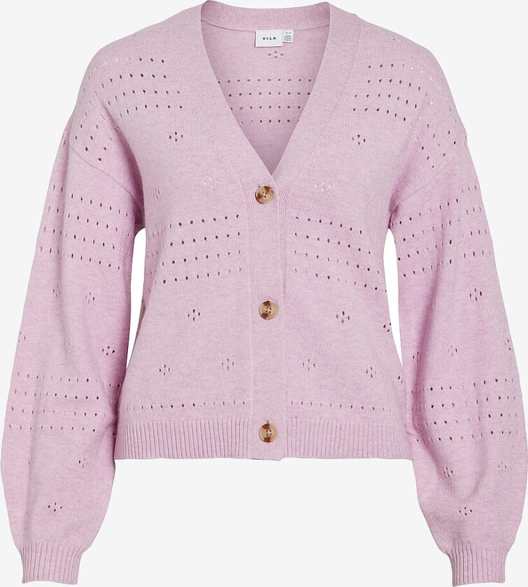 Kofte Viril V-neck L/s Knit Cardigan - NO - Rosa