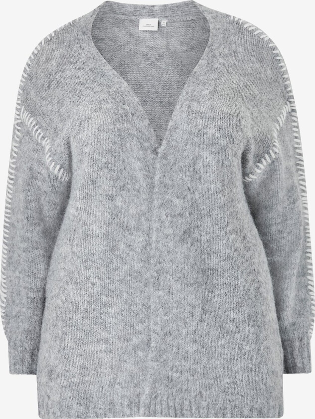 Kardigan carZolina Life L/S Stitch Cardigan - Grå