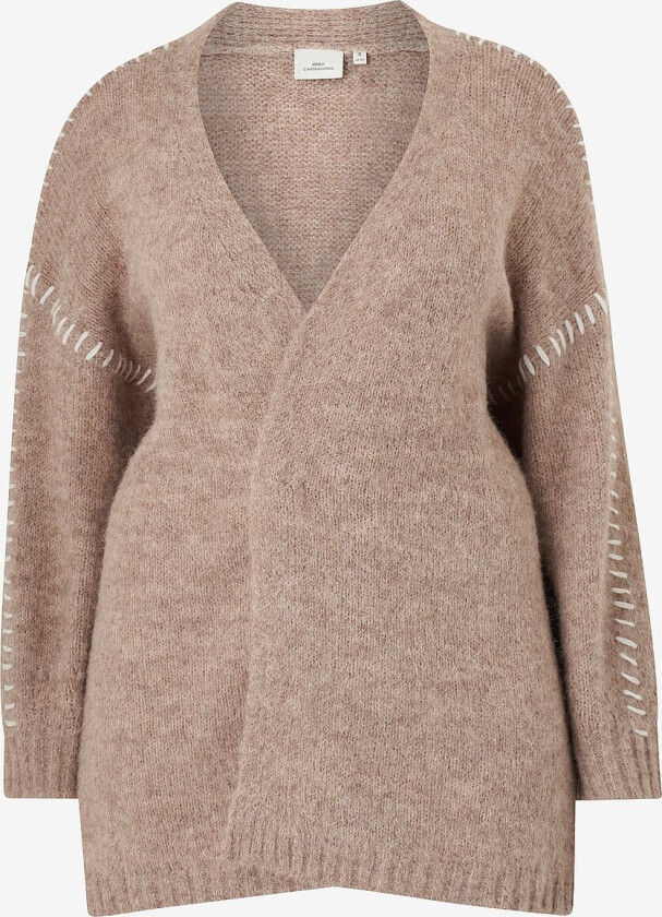 Kardigan carZolina Life L/S Stitch Cardigan - Grå