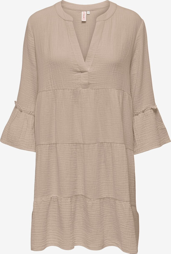 Kjole carThyra Life Peplon Dress Wvn - Beige