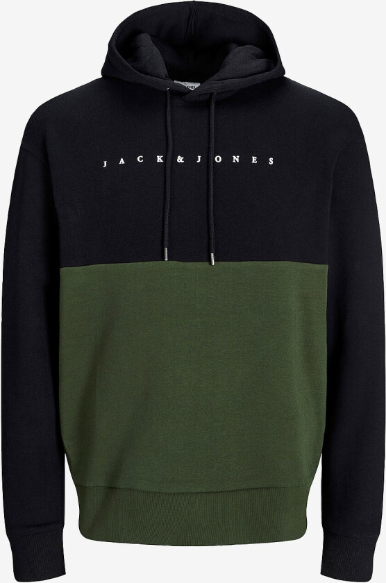 Hettegenser jjStar JJ Blocked Sweat Hood - Svart