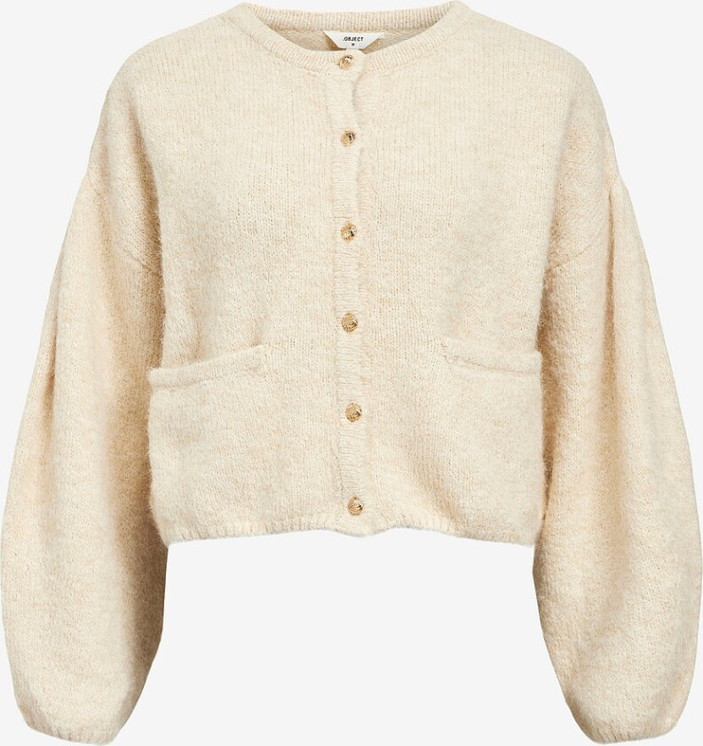 Kardigan objSaggia LO L/S Knit 135 - Hvit