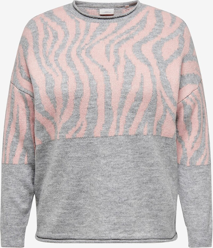 Genser carJade Zebra L/S O-neck Knt - Grå