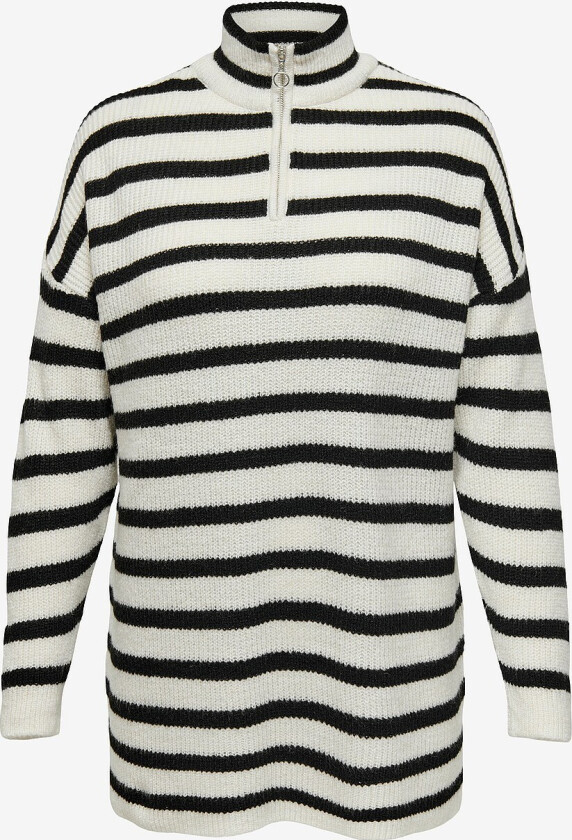 Genser carAlfrida L/s Half-zip Knt - Hvit