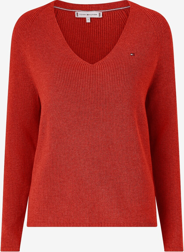 Genser CO Cardi Stitch V-nk LS - Rød