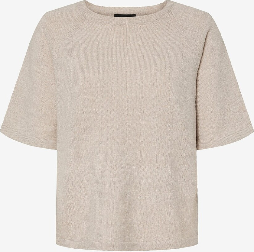 Topp pcMikela SS O-neck Knit MM - Grå