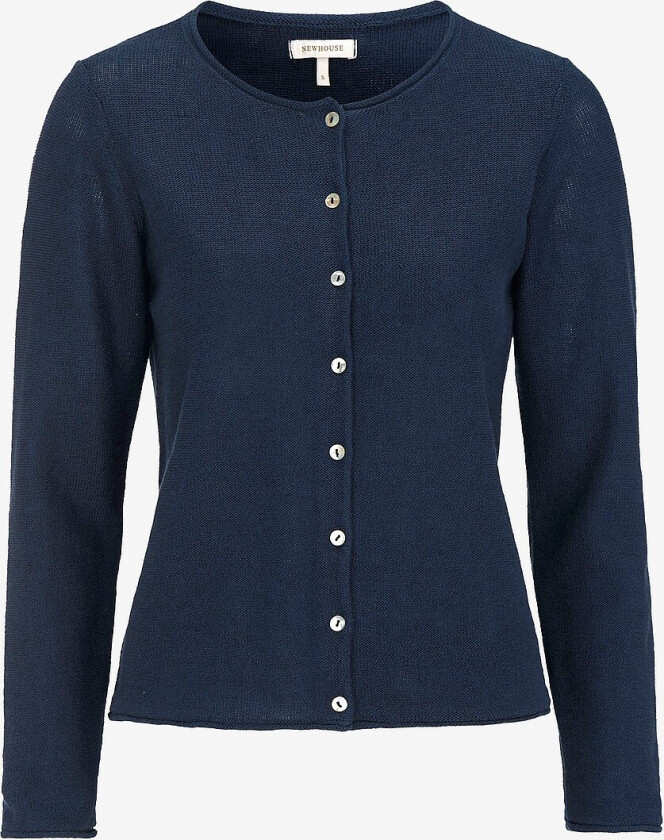 Cardigan Sara Reverse Knit - Blå