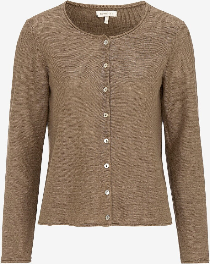 Cardigan Sara Reverse Knit - Brun