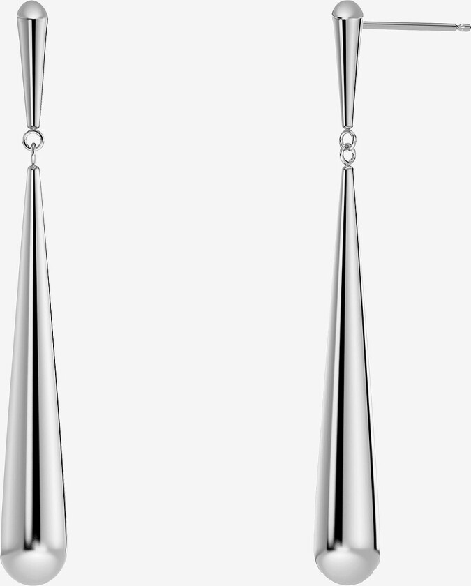 Øreringen Drops L Steel - Sølv