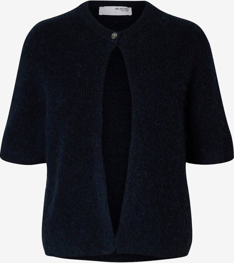 Kardigan slfSia Ras 2/4 Rib Knit NO - Blå