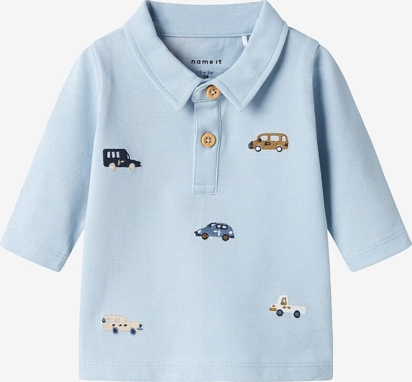 T-skjorte nbmDexter LS Polo Top - Blå