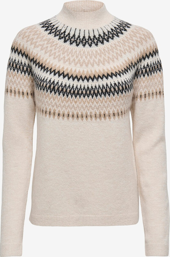 Genser onlAmelia LS High Neck JQ Knt - Beige
