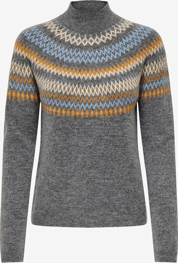 Genser onlAmelia LS High Neck JQ Knt - Grå