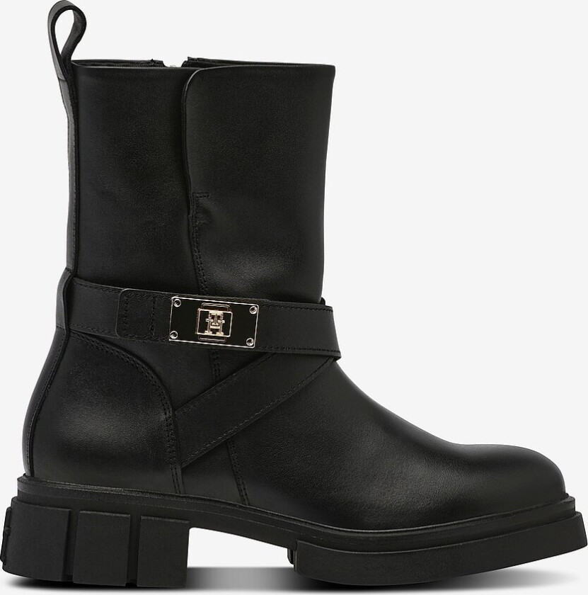 Boots Biker Leather - Svart