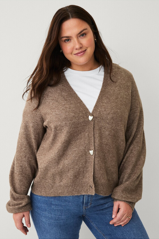Kardigan mVista L/S Button - Brun