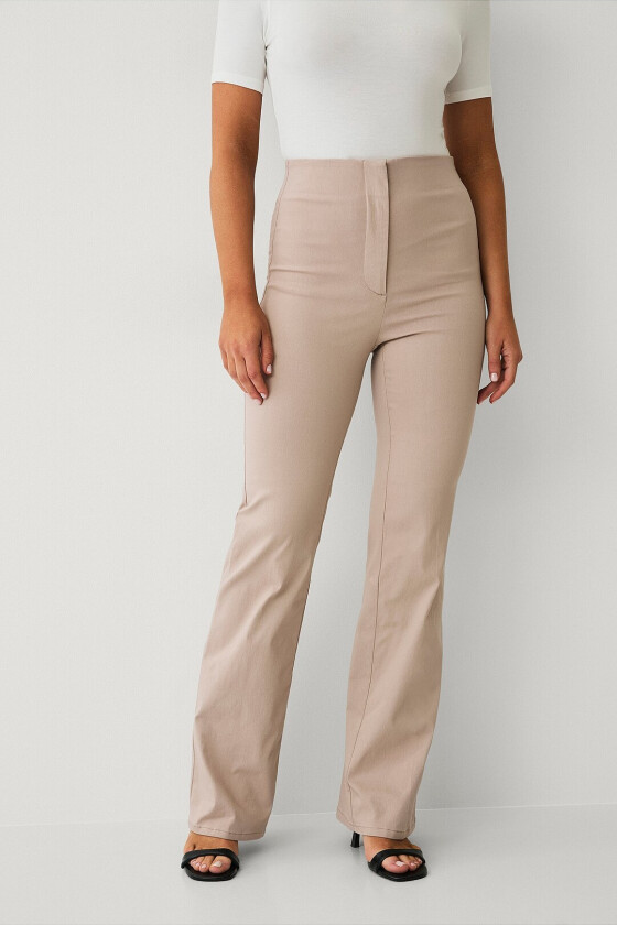 Flexy bukser med høy midje i superstretch - Beige