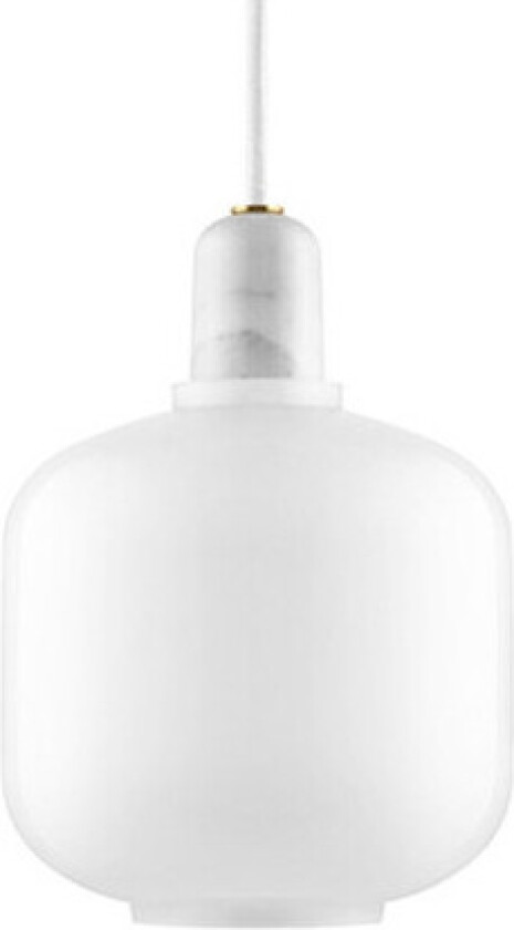 Amp lampe liten hvit