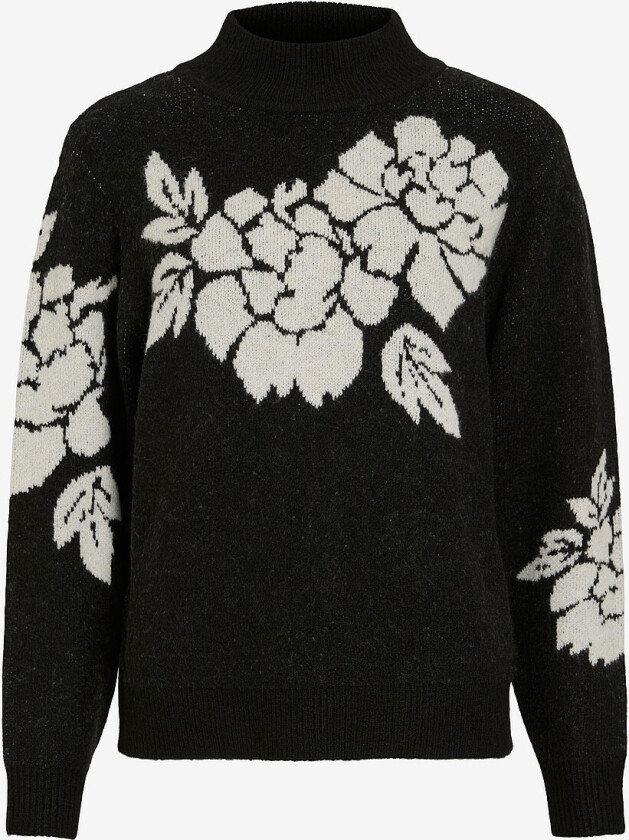 Genser viCilia Mock Neck L/S - Svart