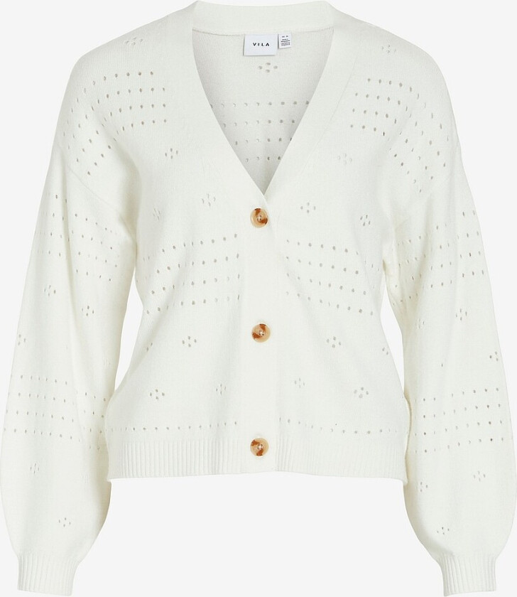 Kofte Viril V-neck L/s Knit Cardigan - NO - Hvit