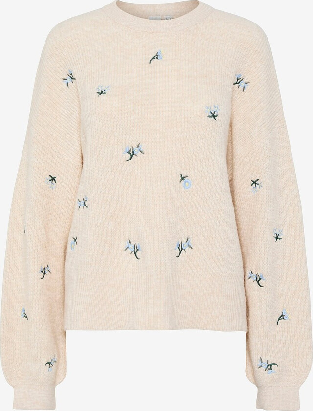 Pullover yasFleur LS Knit Pullover - Beige