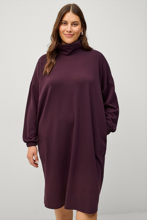 Kjole mAlisa L/S Blk Dress - Lilla