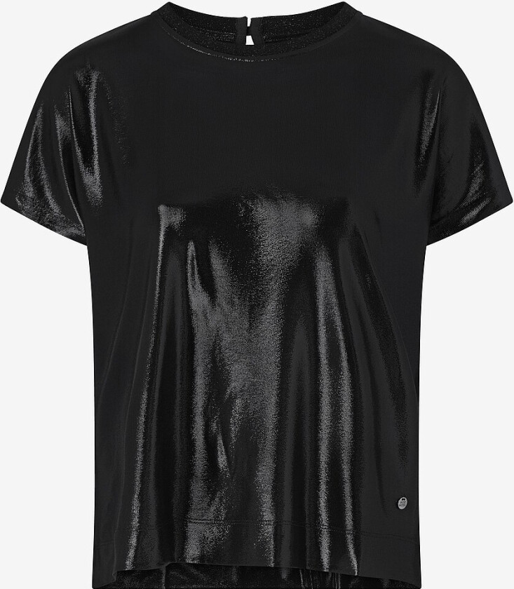 Topp mmNivola O-neck Metallic Tee - Svart